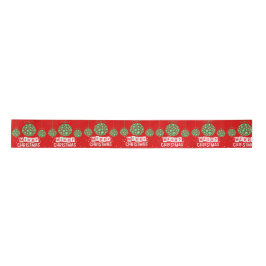Merry Christmas Ribbon Holiday Gift Wrap Lint