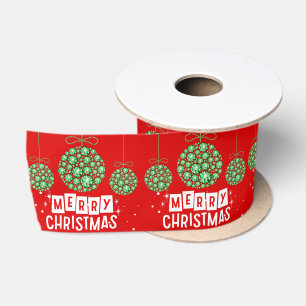 Merry Christmas Ribbon Holiday Gift Wrap Lint