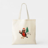 Merry Christmas Robin Tote Bag (Dos)