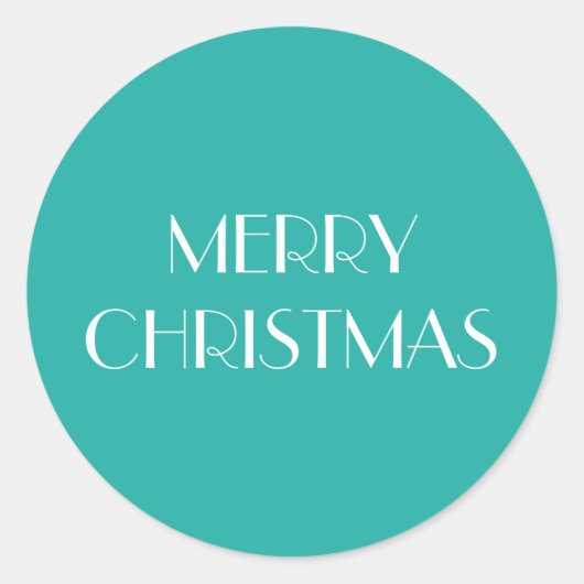 MERRY CHRISTMAS! RONDE STICKER (Voorkant)