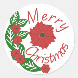 Merry Christmas Ronde Sticker