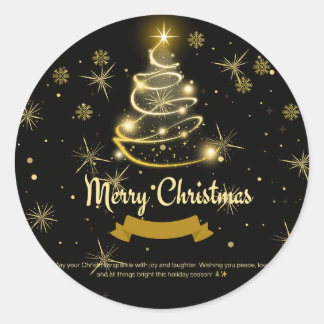 MERRY CHRISTMAS RONDE STICKER