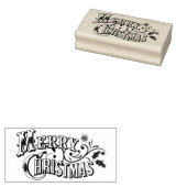  Merry Christmas Rubber Art Stamp Rubberstempel (Gestempeld)