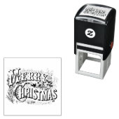  MERRY CHRISTMAS RUBBER STAMP  ZELFINKTENDE STEMPEL (In situ)