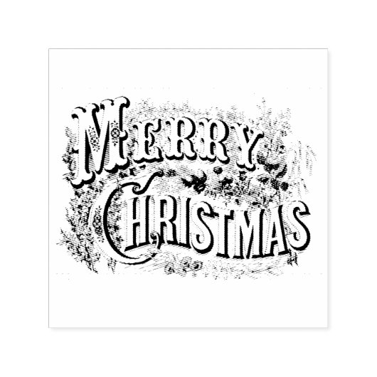  MERRY CHRISTMAS RUBBER STAMP  ZELFINKTENDE STEMPEL (Design)
