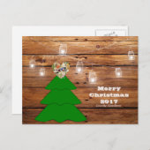 Merry Christmas Rustic Texas Briefkaart (Voorkant / Achterkant)