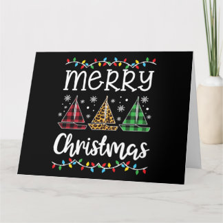 Merry Christmas Sailboat Sailing Lover Xmas Gift Kaart