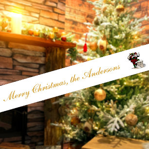 Merry Christmas  Santa Aangepaste Tekstnaam Lint