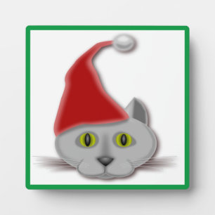 "MERRY CHRISTMAS" SANTA CAT FOTOPLAAT
