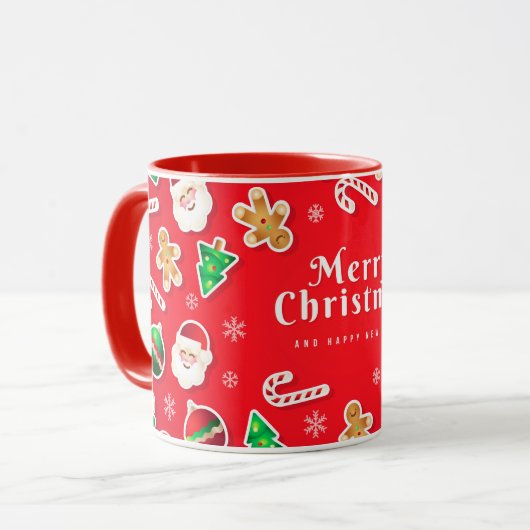 Merry Christmas Santa Christmas  Mug Mok (Voorkant links)