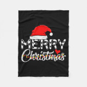 Merry Christmas Santa Claus Funny Family Fleece Deken (Voorkant)