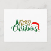 Merry Christmas Santa Hat Briefkaart (Voorkant)