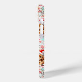Merry Christmas Santa Hat Dog Puppy Design - White Case-Mate iPhone Case (Achterkant / Links)