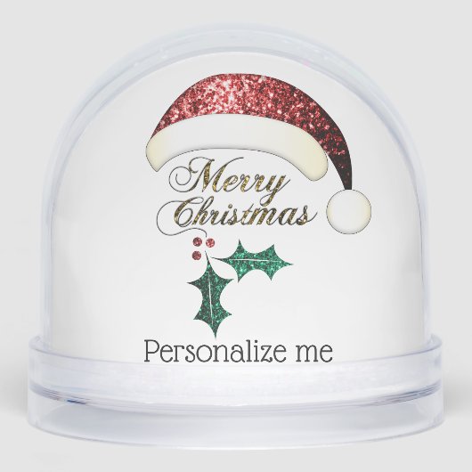 Merry Christmas Santa hat Sparkles Custom text (Avant)