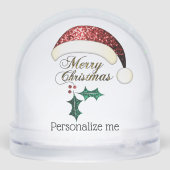 Merry Christmas Santa hat Sparkles Custom text (Arrière)