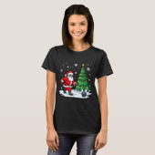 Merry Christmas Santa Playing Bowling Srt Lovers  T-shirt (Voorkant volledig)