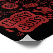 Merry Christmas Santa Snowman Reindeer Tis The Sea Poster (Hoek)