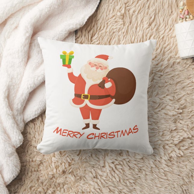 Merry Christmas Santa Throw Pillow Kussen (Deken)