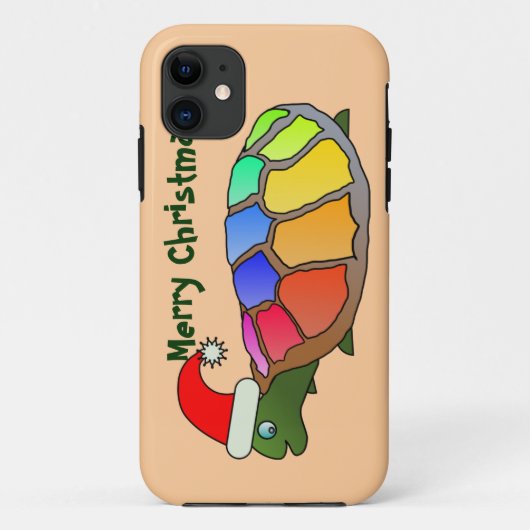 "MERRY CHRISTMAS" SANTA TURTLE Case-Mate iPhone CASE (Achterkant)
