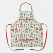 Merry Christmas Scandinavian Gnome Apron Schort (Voorkant)
