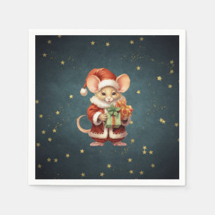 Merry Christmas Schattige Mouse Servet