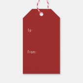 Merry Christmas Schattige Yorkshire Terrier Aangep Cadeaulabel (Achterkant)