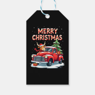 Merry Christmas Scottish Highland Cow Xmas Farm An Cadeaulabel