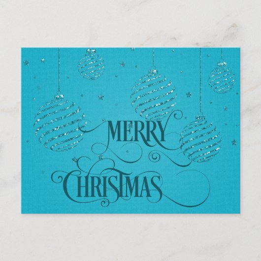 MERRY CHRISTMAS Script Christmas  Briefkaart (Voorkant)