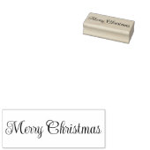 Merry Christmas Script Text Template Rubberstempel (Gestempeld)