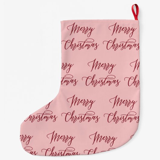 Merry Christmas Script Typography Lettering Grote Kerstsok (Achterkant)