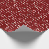 Merry Christmas Script with Custom Name Cadeaupapier (Hoek)