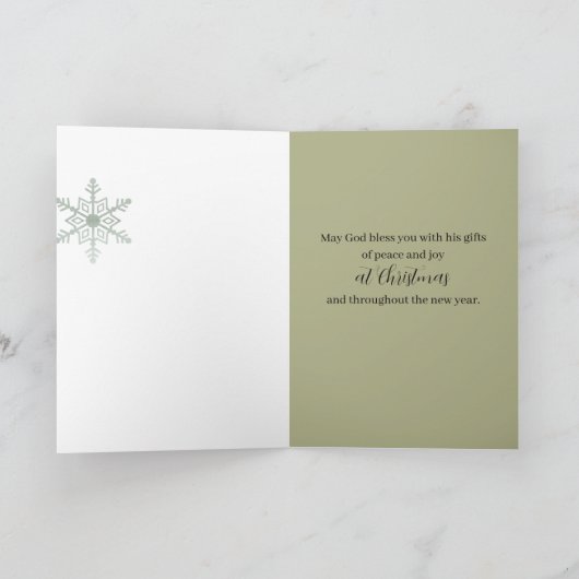 Merry Christmas Scripture James Winter Forest Kaart (Binnen)