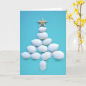 Merry Christmas - Seashell kerstboom Kaart (Gele Bloem)