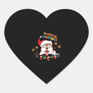 Merry Christmas Shelties Magnet Hart Sticker