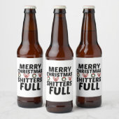 MERRY CHRISTMAS SHITTERS VOLLEDIG BIER ETIKET (Flessen)