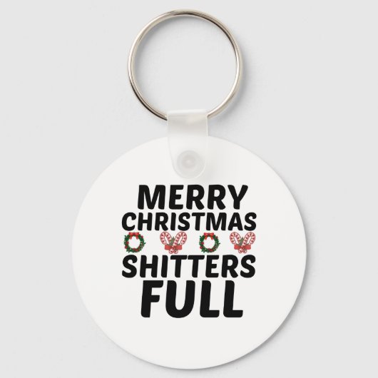 MERRY CHRISTMAS SHITTERS VOLLEDIG SLEUTELHANGER (Voorkant)