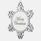 Merry Christmas Silver Glitter Ornament (Rechts)