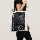 Merry Christmas. Skeleton with Santa hat Draagtas (Dichtbij)