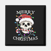 Merry Christmas Skull Skelet Mannen Vrouwen Magneet (Voorkant)