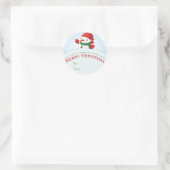 Merry Christmas Sneeuwman Gift label Sticker (Tas)