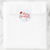 Merry Christmas Snoep Ronde Sticker (Tas)