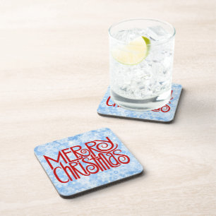 Merry Christmas Snow Onderzetter Set