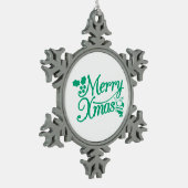 Merry Christmas Snowflake Ornament (Links)