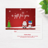 Merry Christmas Snowman et Père Noël certificat ca (Bureau)