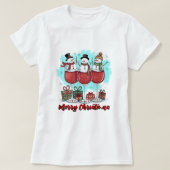 Merry Christmas Snowman et T-shirt vin (Design devant)