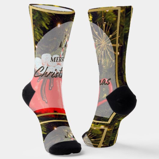 Merry Christmas Sokken (Gebogen)