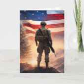 Merry Christmas Soldier - Gevouwen Wenskaart Kaart (Voorkant)