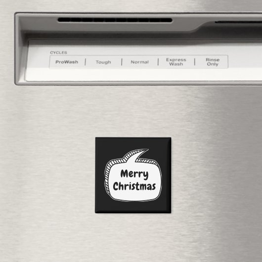 Merry Christmas Speech Bubble Toddler T Shirt Magneet (Insitu (Vaatwasser))