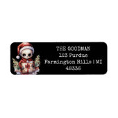 Merry Christmas Spooky Gothic Etiket (Voorkant)