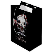 Merry Christmas Spooky Gothic Medium Cadeauzakje (Voorkant Gekanteld)